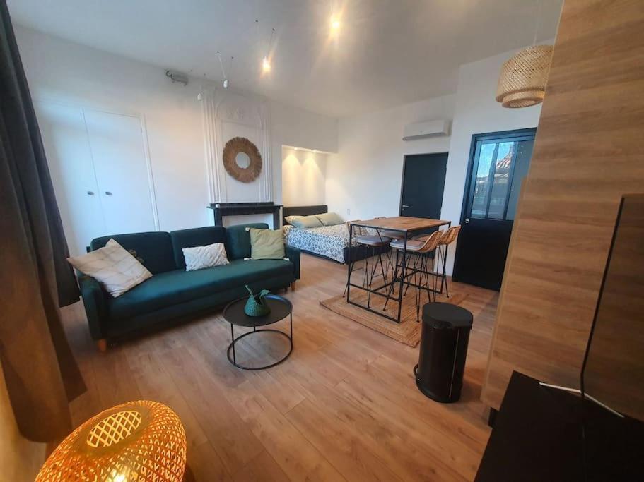-Garrigue- Face A La Cite Medievale Studio Terrasse Classe 4☆ Каркассонн Екстер'єр фото
